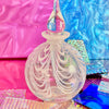 Hand-Blown White Swirl Perfume Bottle