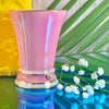 Iridescent Pink & Gold Porcelain Vase