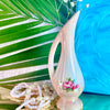 Iridescent Peach Floral Bud Vase