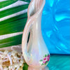 Iridescent Peach Floral Bud Vase