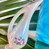 Iridescent Peach Floral Bud Vase