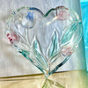 Tulip Glass Heart Dish