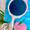 Pink Art Nouveau Ceramic Hand Mirror