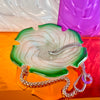 Hand-Blown Green Spiral Glass Dish