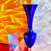 Cobalt Blue Glass Trumpet Bud Vase