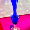 Cobalt Blue Glass Trumpet Bud Vase