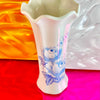 Porcelain Blue Rose Trumpet Vase