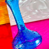 Aqua Blue Glass Hob Knob Vase