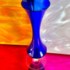 Cobalt Blue Glass Trumpet Bud Vase