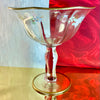 Hand-Painted Floral Glass Compote Bowl