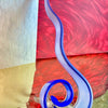 Hand-blown Blue Glass Spiral