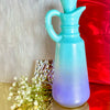 Aqua and Lilac Gradient Glass Cruet