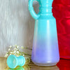 Aqua and Lilac Gradient Glass Cruet