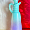 Aqua and Lilac Gradient Glass Cruet