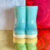 Speckled Blue Boots Vase