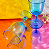 Cerulean Glass Stemmed Shot Glasses