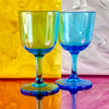 Cerulean Glass Stemmed Shot Glasses