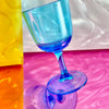 Cerulean Glass Stemmed Shot Glasses