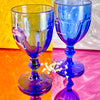 Cobalt Blue Glass Water Goblets