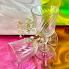 Twisted Glass Stemmed Shot Glasses