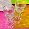 Twisted Glass Stemmed Shot Glasses