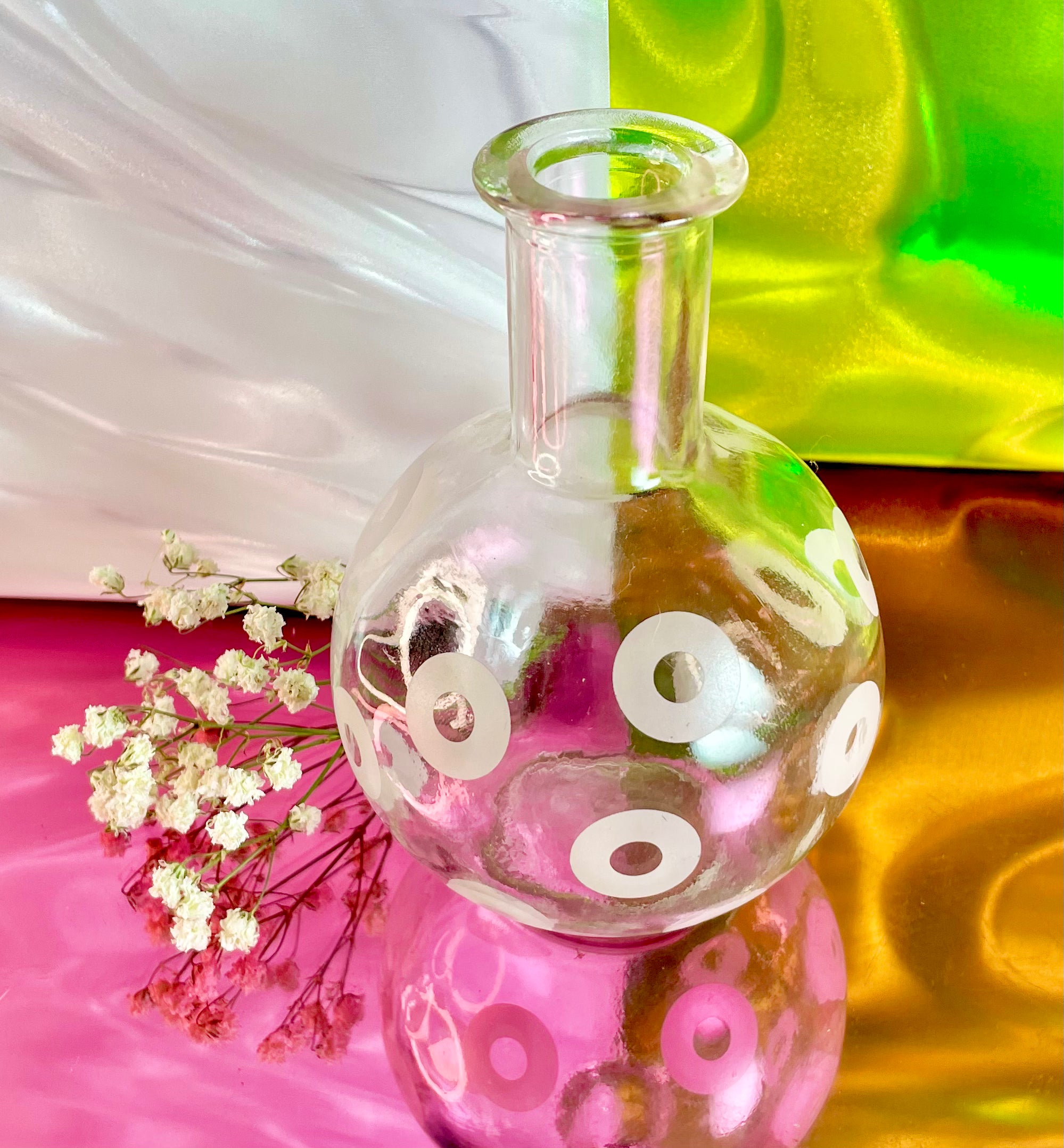 Spotted Bottle Bud Vase