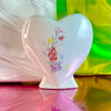 Porcelain Floral Heart Bud Vase