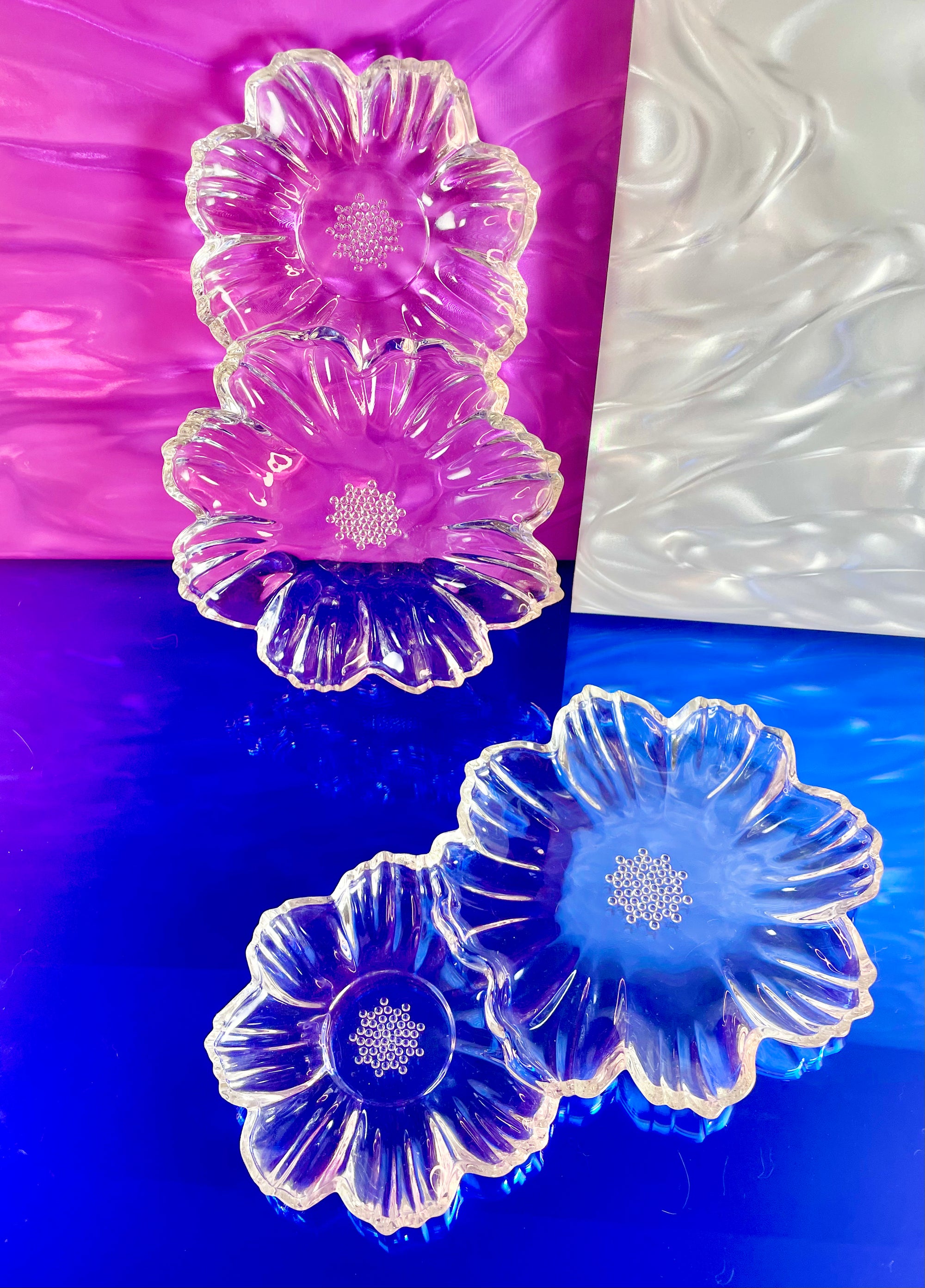 Floral Glass Plates