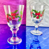 Glass Cherry Water Goblets