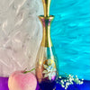 Gold Bohemian Glass Floral Decanter