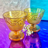 Orange Glass Low Goblets