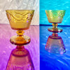 Orange Glass Low Goblets