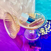 Iridescent Peach Coupe Glasses