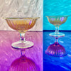 Iridescent Peach Coupe Glasses