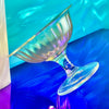 Iridescent Peach Coupe Glasses