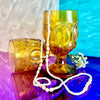 Amber Glass Water Goblets