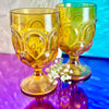 Amber Glass Water Goblets