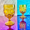 Amber Glass Water Goblets