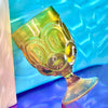 Amber Glass Water Goblets