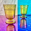 Amber Low Stemmed Goblets