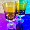 Gradient Amber Glass Water Goblets