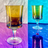 Gradient Amber Glass Water Goblets