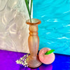 Peach Frosted Glass Bud Vase