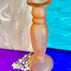 Peach Frosted Glass Bud Vase