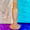 Peach Frosted Glass Bud Vase