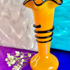 Yellow and Black Abstract Bud Vase