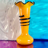 Yellow and Black Abstract Bud Vase