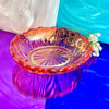 Gradient Red Glass Ring Dish