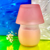 Pink Frosted Glass Candle Lamp