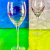 Abstract Stained Glass Wine Glasses